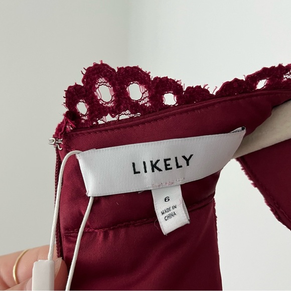 BNWT Likely Burgundy Dress - Picture 6 of 7